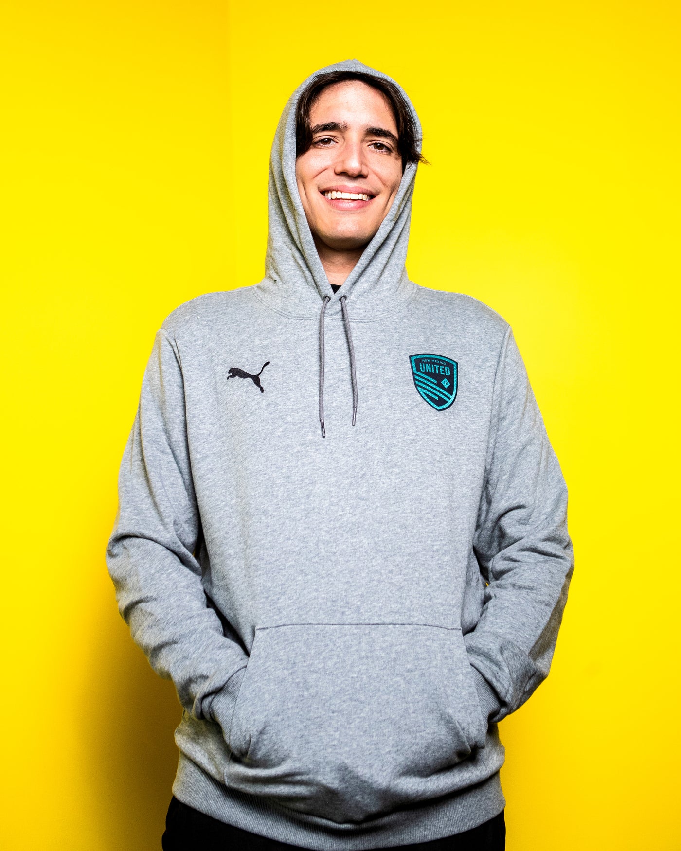 Gray Puma United Hoodie (Turquoise Shield)