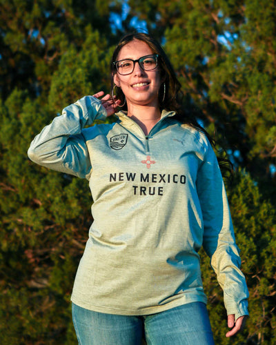 New Mexico True Cloudspun 1/4 Zip - Light Green