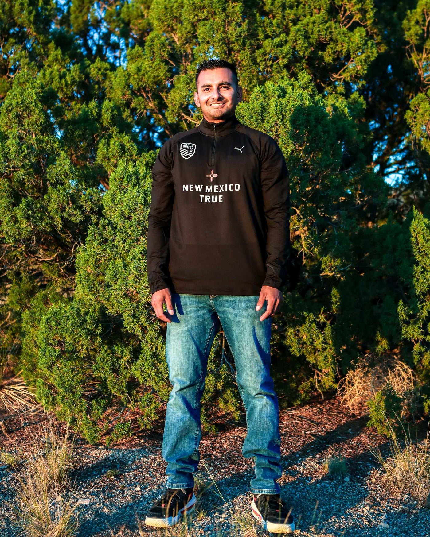 New Mexico True Cloudspun 1/4 Zip - Black