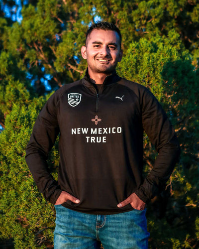New Mexico True Cloudspun 1/4 Zip - Black