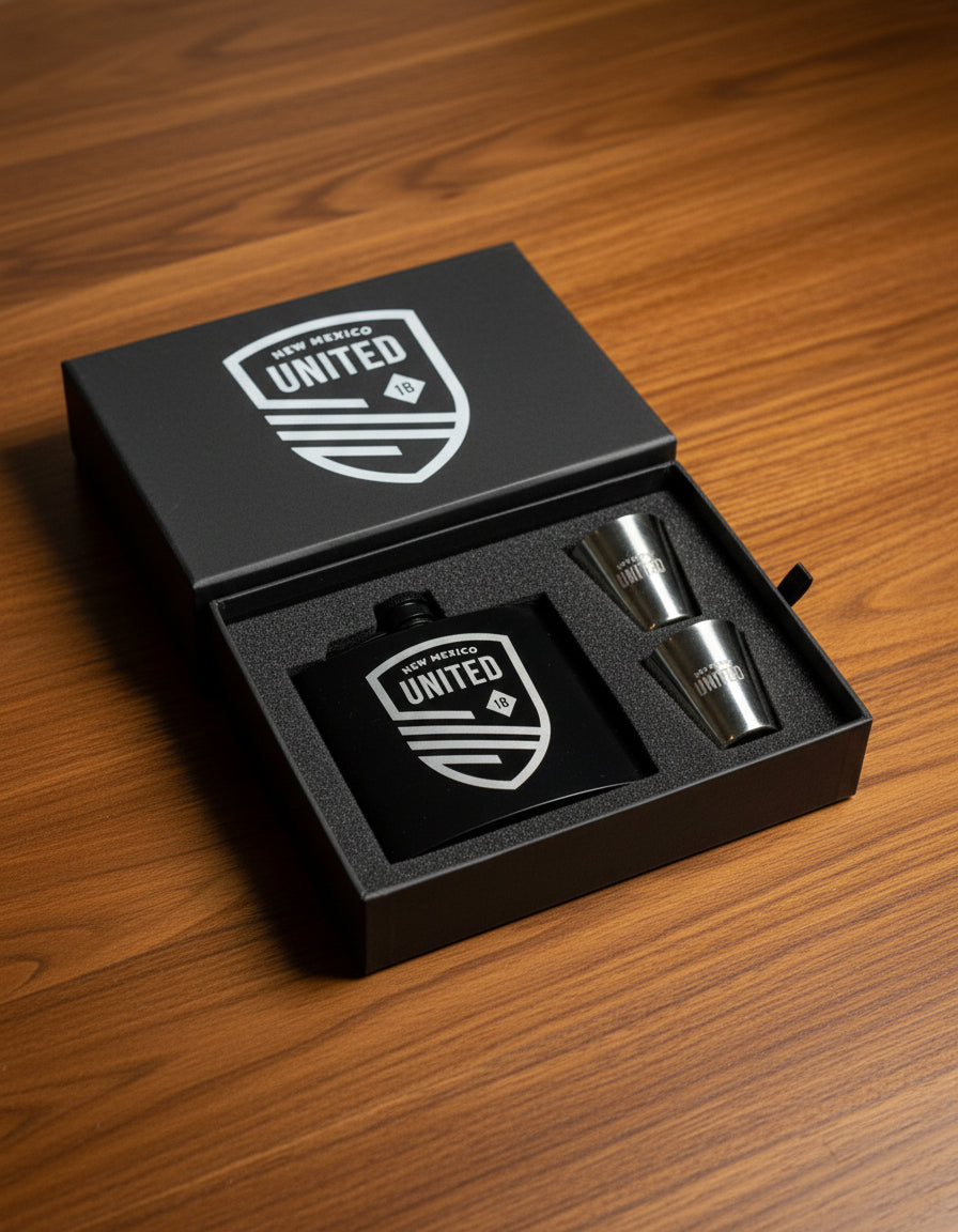 NMU Flask and Shot Glass Set