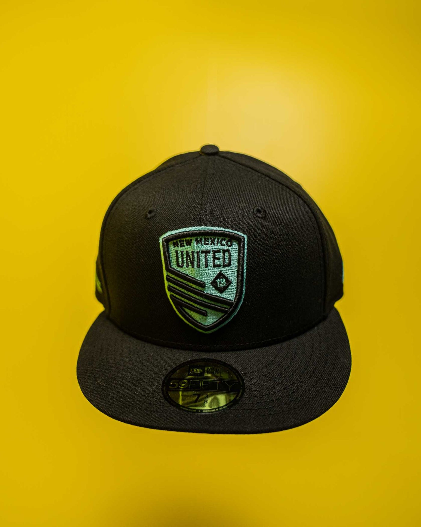 Turquoise Shield NE 59Fifty Fitted Hat