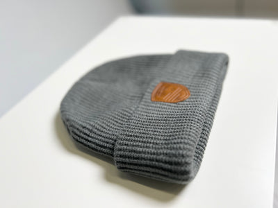 Charcoal Grey Waffle Knit beanie