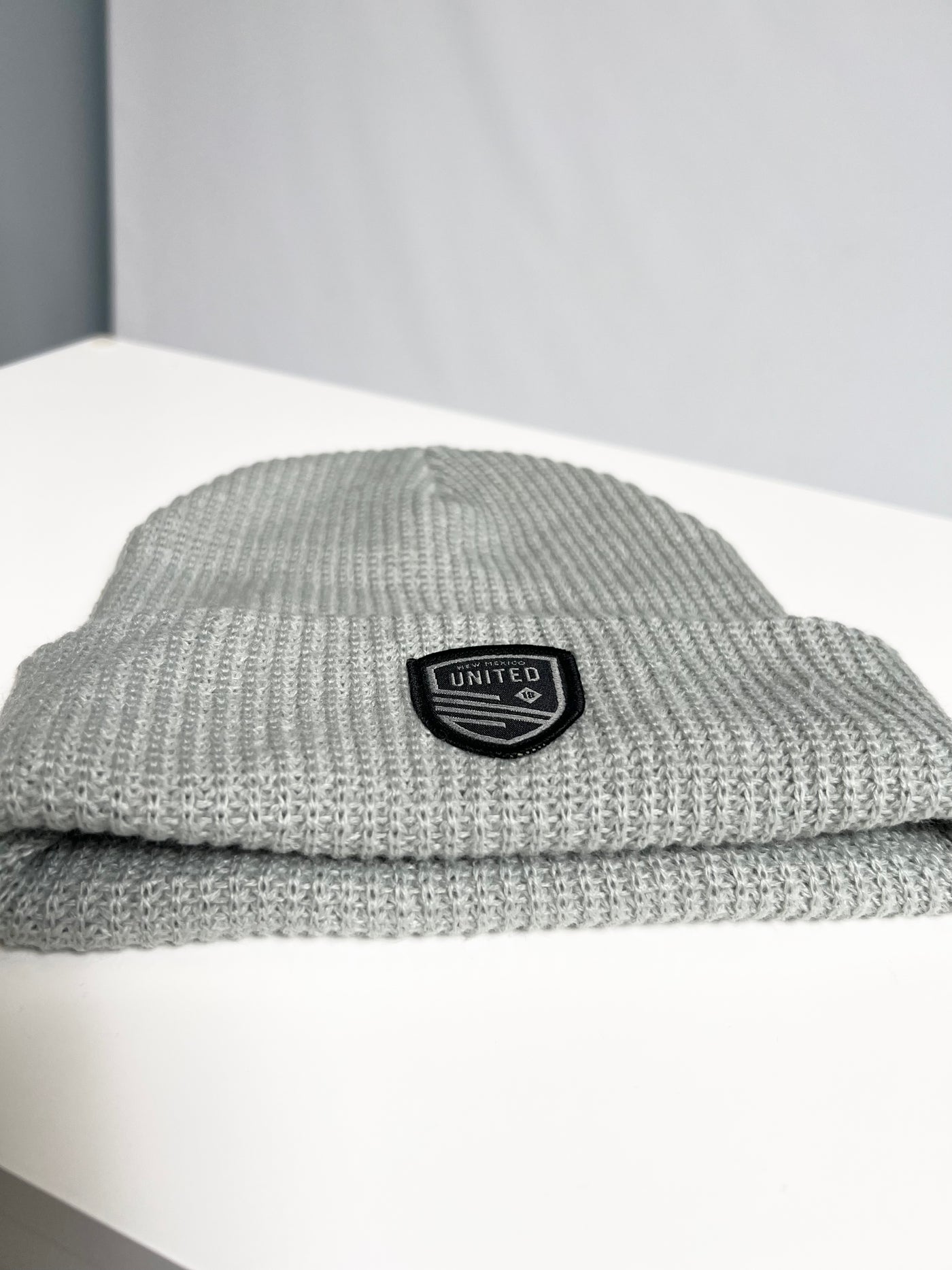Gray Waffle Knit Beanie