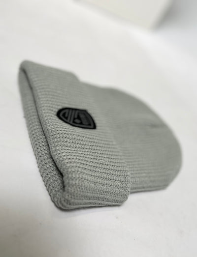 Gray Waffle Knit Beanie