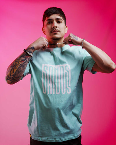 Youth Somos Block Drip Tee - Turquoise