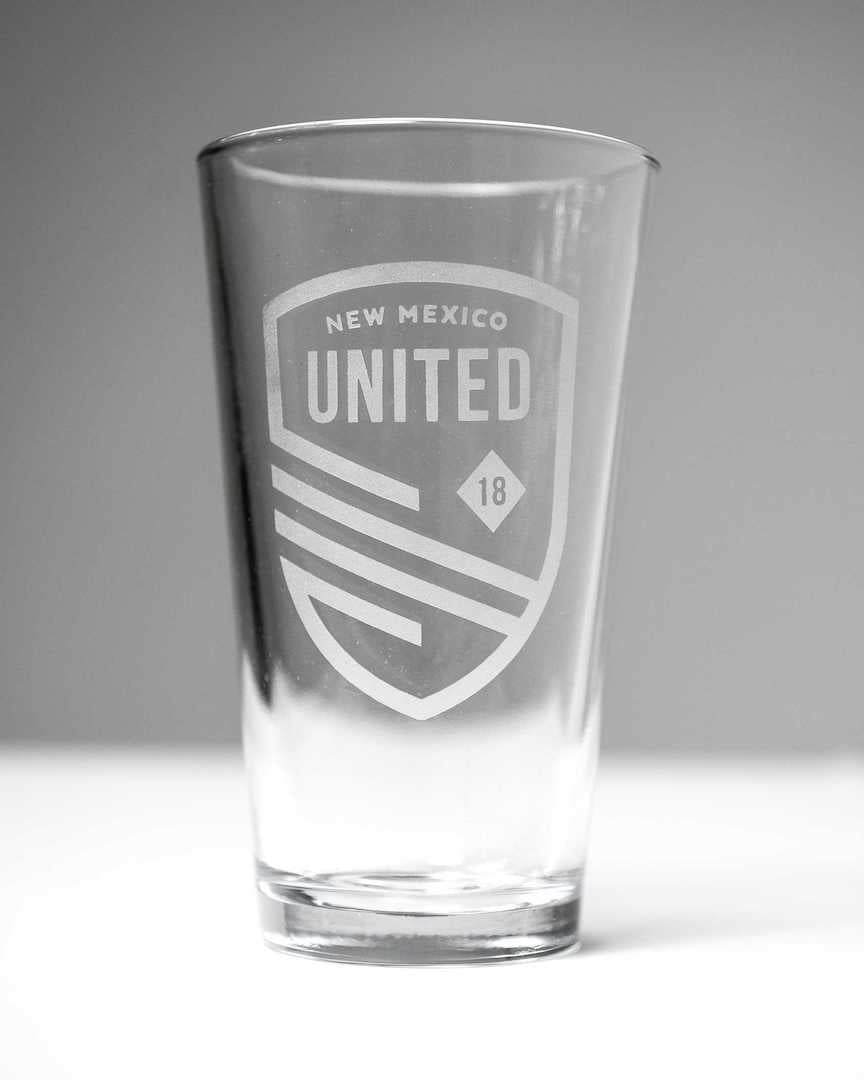 Etched Shield Pint
